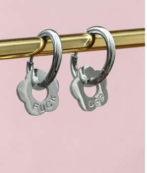 Flower Hoops Earrings