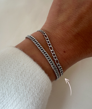 Dainty Silver Figaro Bracelet