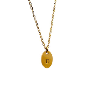 Oval Initial Necklace