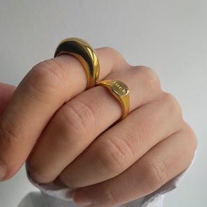 Fuck Gold Signet Ring