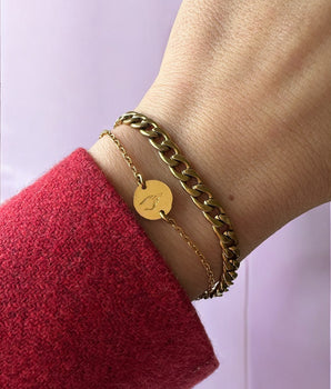 Middle Finger Disc Bracelet