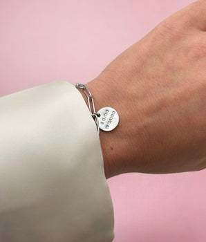 Custom Silver Paperclip Bracelet