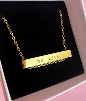 Be Kind Of A Bitch - Bar Necklace