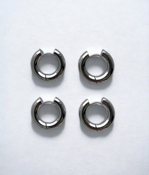 Silver  Chunky Hoops