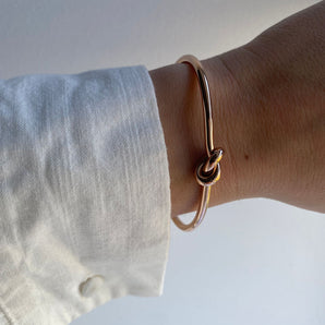 Rose Gold Knot Bangle