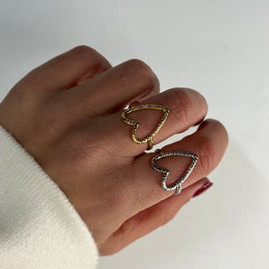 Cut Out Heart Ring - 18ct Gold