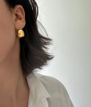Dome Earrings - 18k Gold