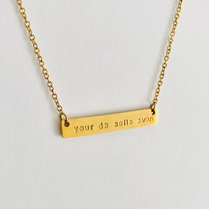 Custom Bar Necklace - Make it your own