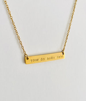 Custom Bar Necklace - Make it your own