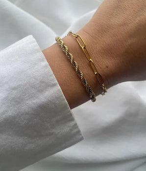 Gold Paperclip Bracelet