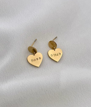 Heart Drop Earrings