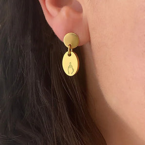 Oval Drop Earring