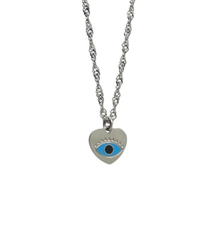 Evil Eye Necklace - Silver