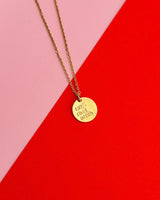 100% that Bitch engraved necklace gold personalised words name
