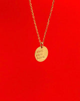 100% that Bitch engraved necklace gold personalised words name