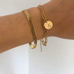 Gold Paperclip Bracelet