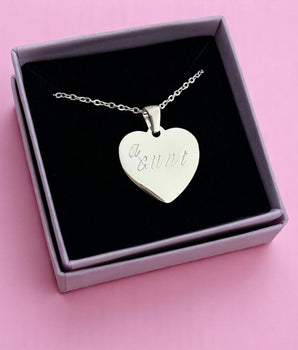 Aunt / Cunt Heart Necklace