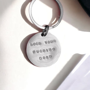 Lock Your Fucking Door - Personalised Keyring