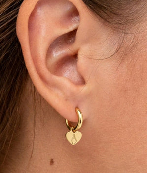 Middle Finger Gold Hoop Earrings